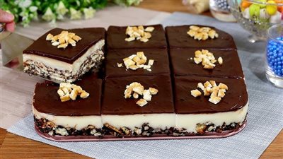 طريقة عمل كيكة البسكويت الباردة بدون فرن