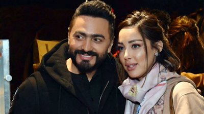 التفاعل الأول بين تامر حسني وبسمة بوسيل بعد الطلاق «بسبب فلسطين» (فيديو)