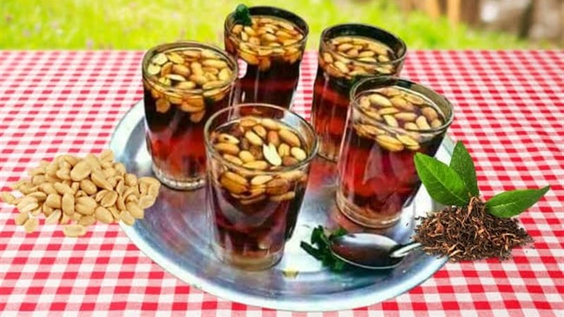 شاي مع فول سوداني