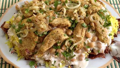 طريقة عمل فتة الدجاج بالأرز والحمص
