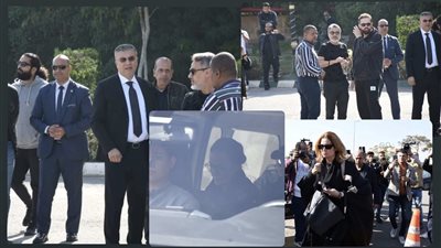 الصور الأولى لـ ريهام عبد الغفور في جنازة والدها