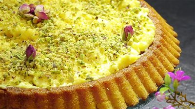 طريقة عمل البسبوسة بحشوة الكاسترد