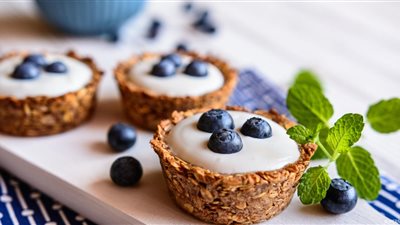 طريقة عمل تارت الشوفان بالزبادى 