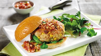 طريقة عمل برجر التونة الصحي