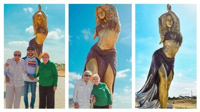 تمثال شاكيرا حديث السوشيال ميديا بعد إزاحة الستار عنه «ارتفاعه 6 أمتار» (صور)