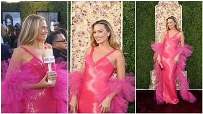 مارجوت روبي بإطلالة باربي في حفل جولدن جلوب 2024