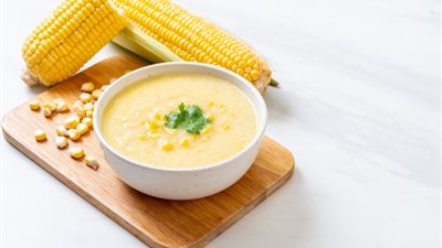 طريقة عمل شوربة الذرة بالكريمة