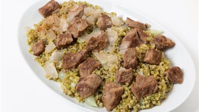 طريقة عمل طاجن اللحم بالفريك