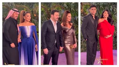 الثنائيات الفنية تسيطر على السجادة الخزامية في حفل joy awards (صور)