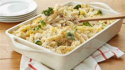 طريقة عمل المكرونة بالدجاج والبروكلي