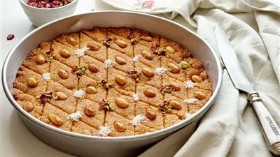 حلويات رمضان 2024 | طريقة عمل البسبوسة باللوز