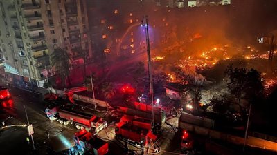 «المعلم» يشعل حريق استوديو الأهرام.. وشهود: مشهد أكشن السبب (صور)