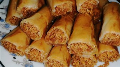 حلويات رمضان 2024 | طريقة تحضير أصابع الجلاش بالكنافة 