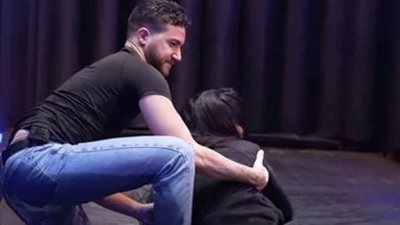 أحمد مالك يخطف إعجاب البنات بموقفه مع هدى المفتي بـ«رامز جاب من الآخر» 