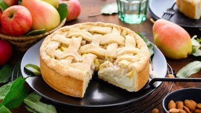  طريقة عمل كيكة التفاح بصوص الكاسترد